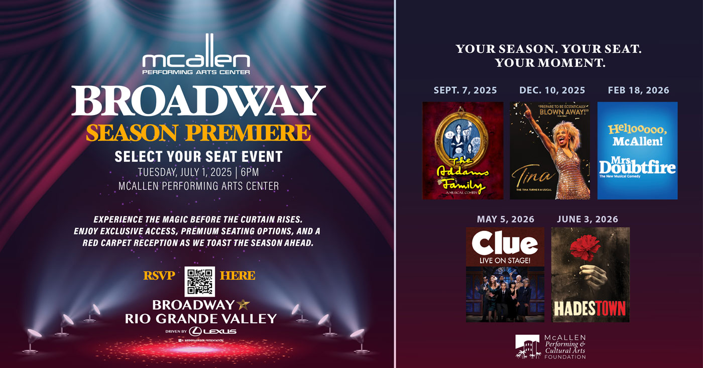 mcallen broadway seasion 2025 seat event 3 1 Mcallen Convention Center | McAllen Performing Arts Center