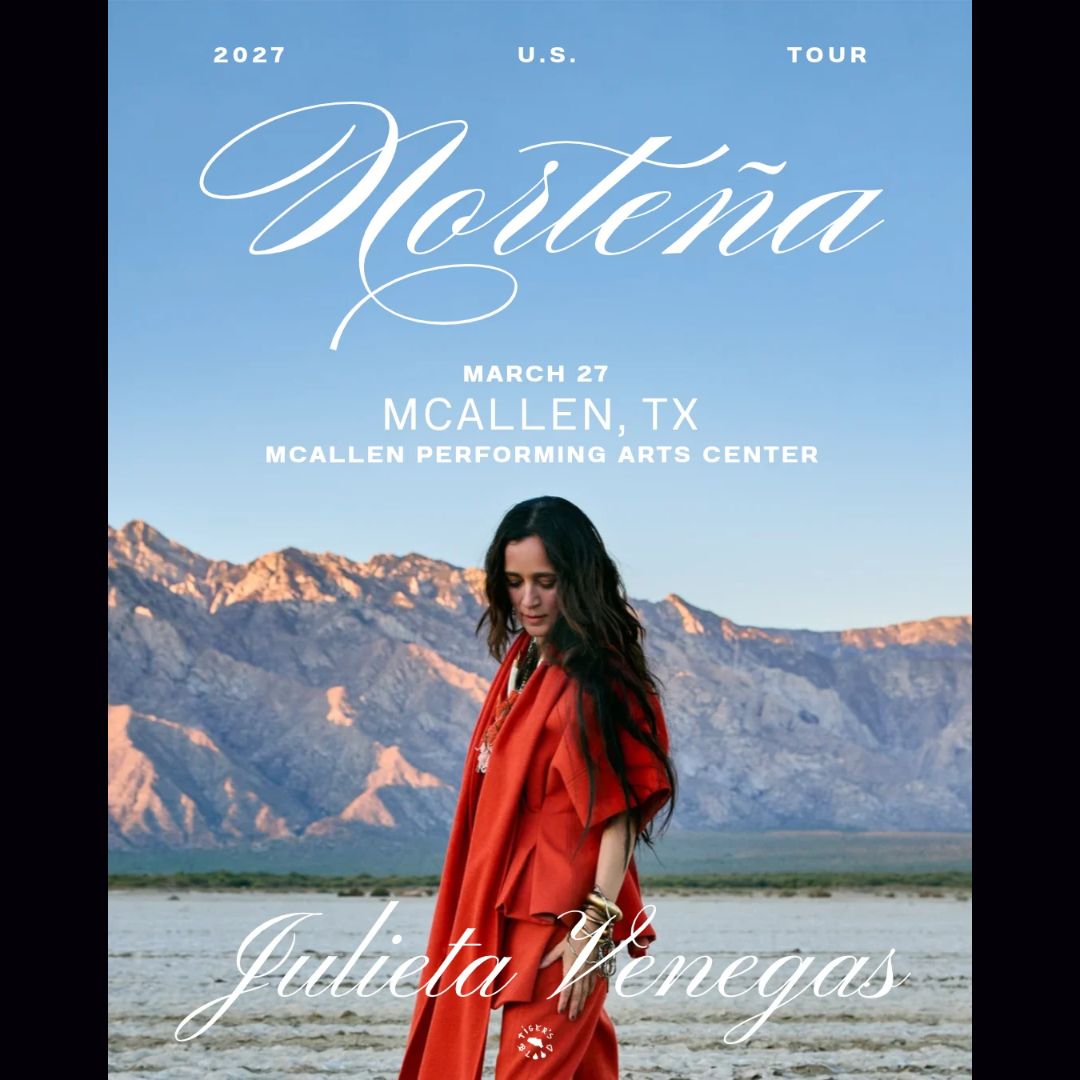 Julieta Venegas anuncia su Norteña U.S. Tour 2027 en McAllen Performing Arts Center el 27 de marzo de 2027